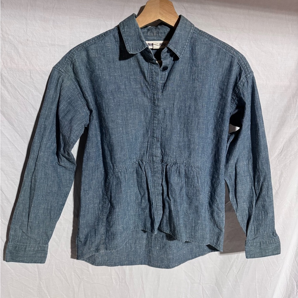 Rivet & Thread by Madewell chambray button down blue top Size XS